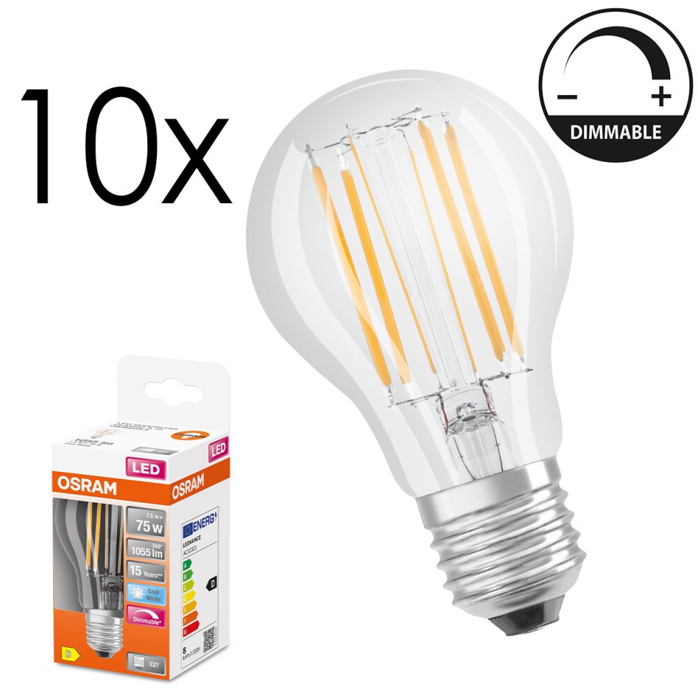 LED E27 10er Set 7,5 Watt 4000 Kelvin 1055 Lumen main product photo