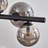 Chehalis Pendelleuchte Glas 10 cm, 12 cm, 15 cm Rauchfarben, 8-flammig