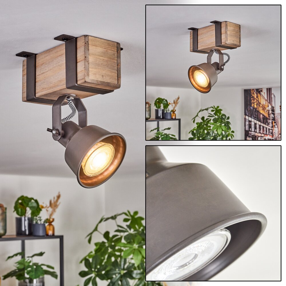 Pehefito Deckenleuchte Grau, Naturfarben, 1-flammig main product photo