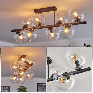 Gastor Deckenleuchte Glas 15 cm Klar, 8-flammig