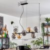 Gastor Pendelleuchte Glas 15 cm Bernsteinfarben, Rauchfarben, 10-flammig