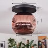 Ripoll Deckenleuchte Glas 25 cm Kupferfarben, 1-flammig