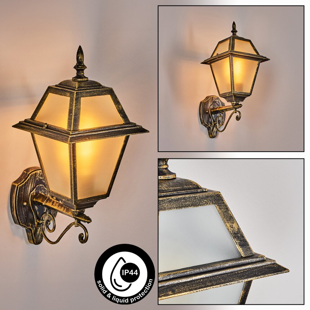 Fornelos Außenwandleuchte Gold, Schwarz, 1-flammig main product photo