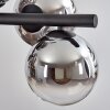 Koyoto Pendelleuchte Glas 15 cm Chrom, Klar, Rauchfarben, 8-flammig