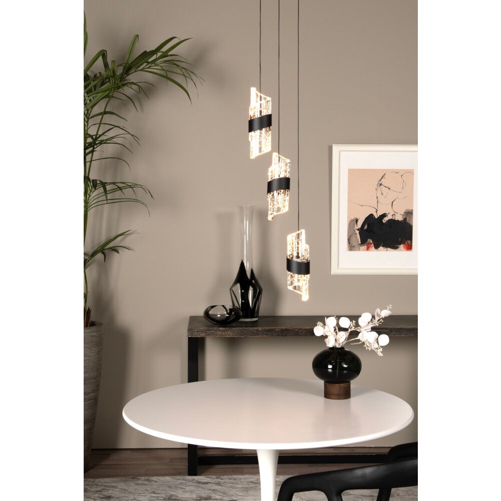Lucide KLIGANDE Pendelleuchte LED Schwarz, 3-flammig main product photo