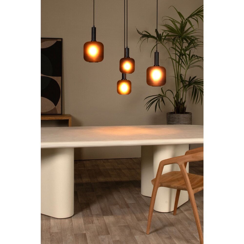Lucide ELOISE Pendelleuchte Schwarz, 4-flammig main product photo