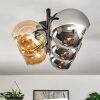 Gastor Deckenleuchte Glas 15 cm Bernsteinfarben, Chrom, Rauchfarben, 5-flammig