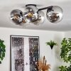 Gastor Deckenleuchte Glas 15 cm Klar, Rauchfarben, 5-flammig