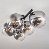 Gastor Deckenleuchte Glas 15 cm Klar, Rauchfarben, 5-flammig