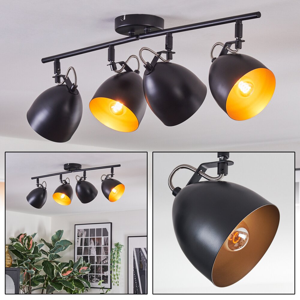 Bjedstrup Deckenleuchte Schwarz, 4-flammig main product photo