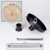 Apedo Deckenleuchte Glas 20 cm Bernsteinfarben, Klar, 1-flammig