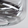 Boza Deckenleuchte Glas 28 cm Chrom, Klar, 1-flammig