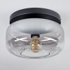 Boza Deckenleuchte Glas 28 cm Klar, Rauchfarben, 1-flammig