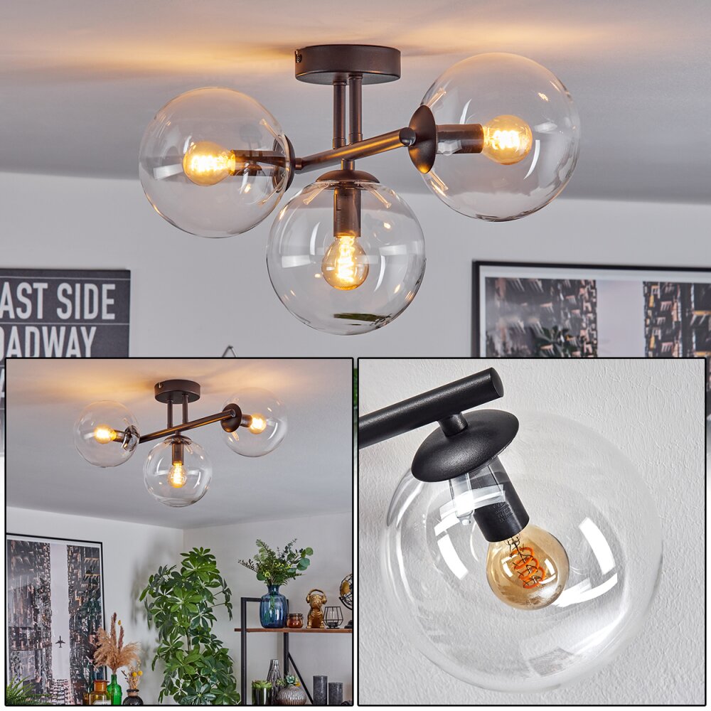 Gastor Deckenleuchte Glas 15 cm Klar, 3-flammig main product photo
