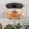 Mertola Deckenleuchte Glas 30 cm Bernsteinfarben, 1-flammig