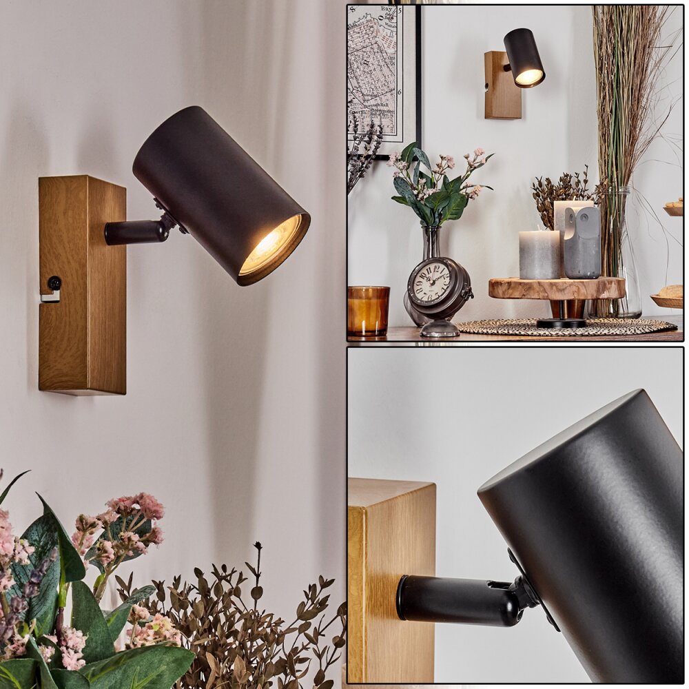 Gesteira Wandleuchte Holzoptik, 1-flammig main product photo