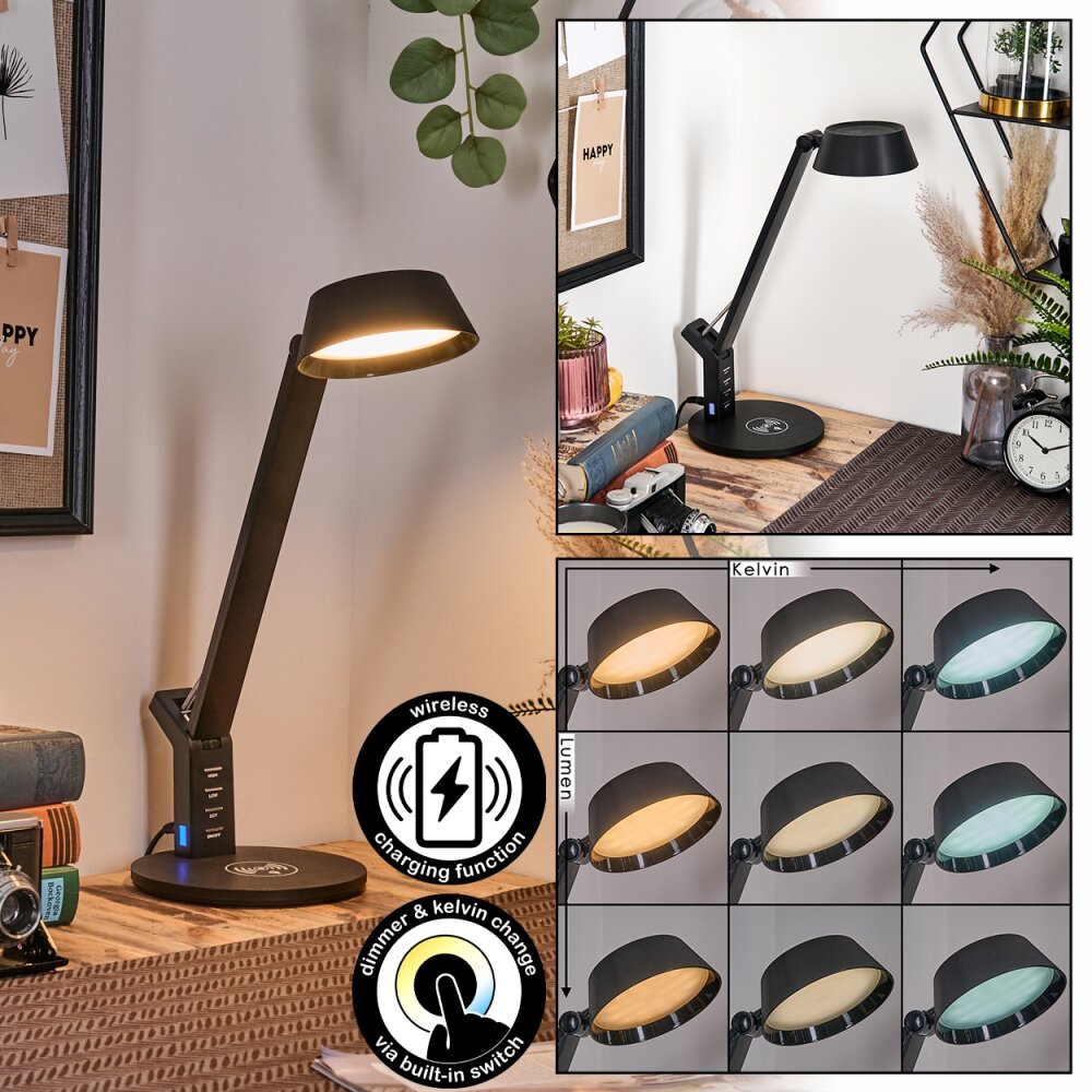 Falon Tischleuchte LED Schwarz, 1-flammig main product photo