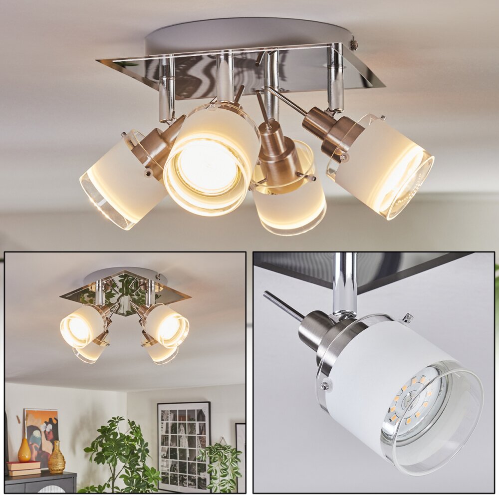 Maren Deckenleuchte LED Chrom, Nickel-Matt, 4-flammig main product photo