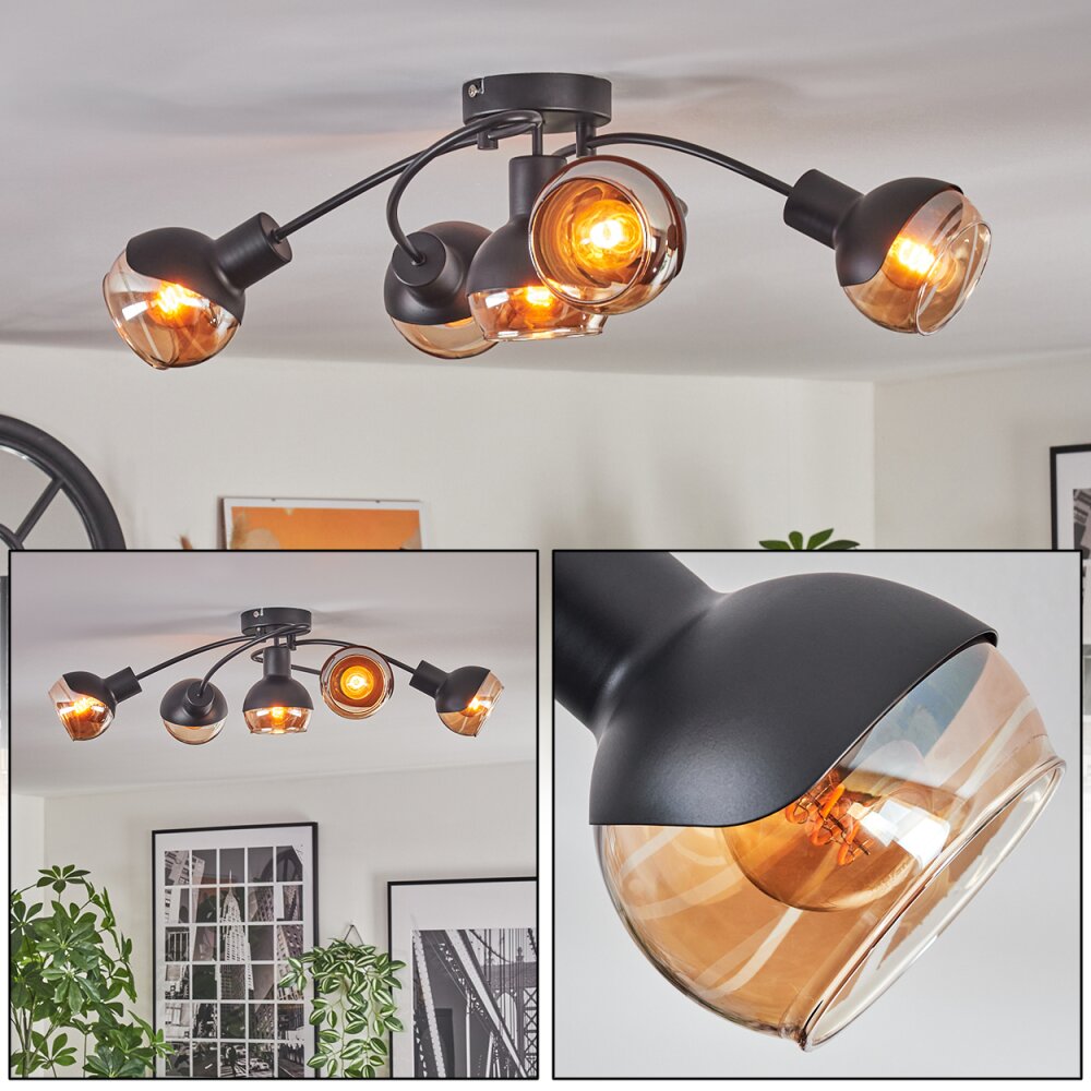 Qaran Deckenleuchte Schwarz, 5-flammig main product photo