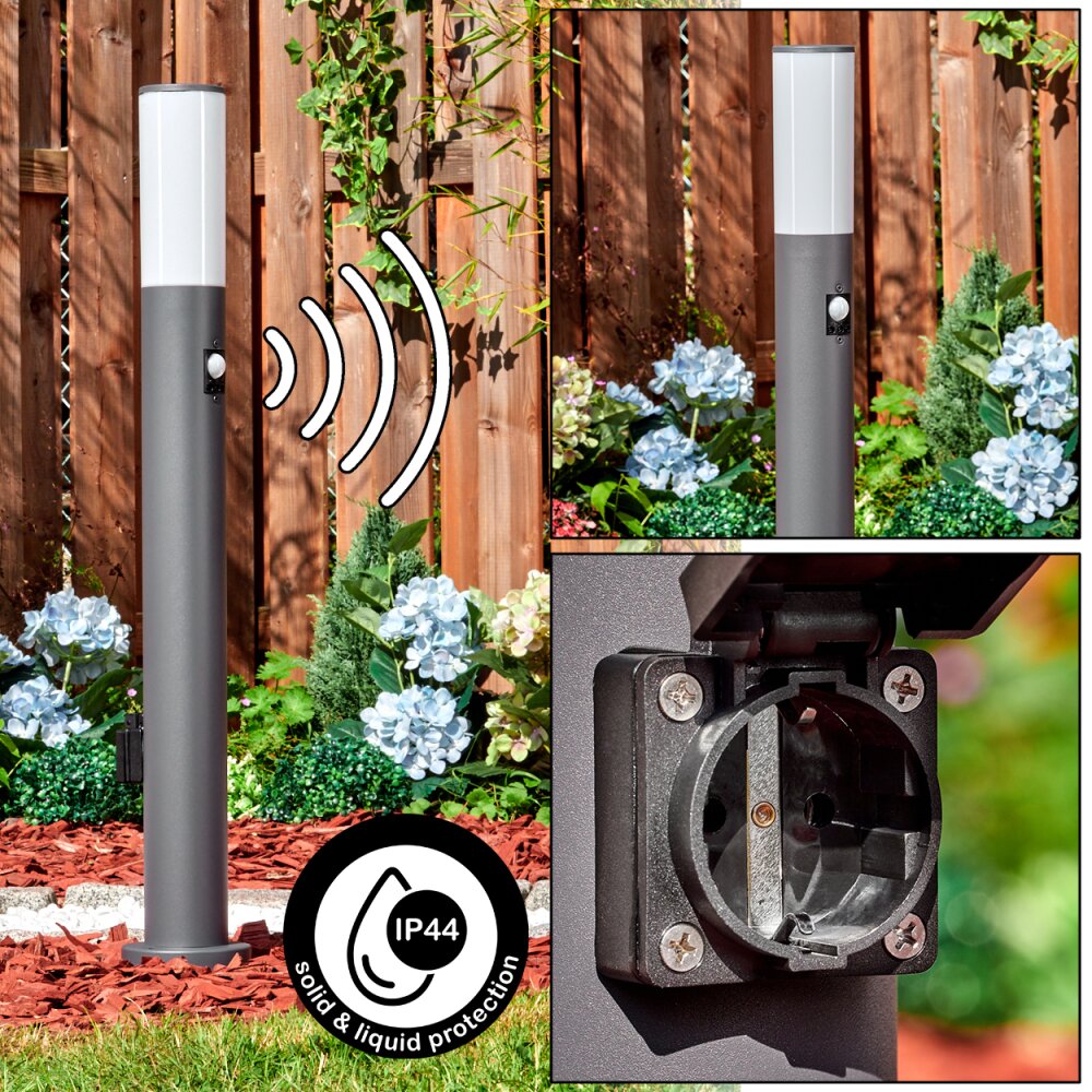 Caserta Wegeleuchte Anthrazit, 1-flammig, Bewegungsmelder main product photo