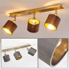 Tibro Deckenleuchte Gold, Grau, 3-flammig