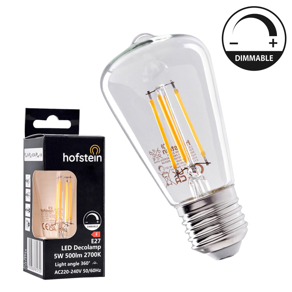 LED E27 5 Watt 2700 Kelvin 500 Lumen main product photo