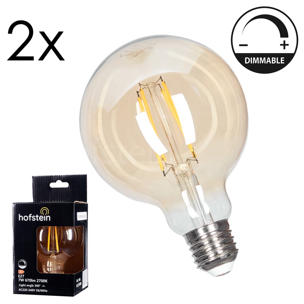 LED E27 2er Set 7 Watt 2700 Kelvin 670 Lumen main product photo