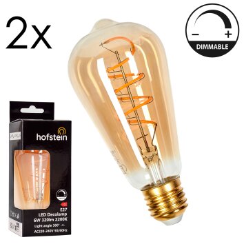 LED E27 2er Set 6 Watt 2200 Kelvin 320 Lumen LED E27 2er Set 6 Watt 2200 Kelvin 320 Lumen