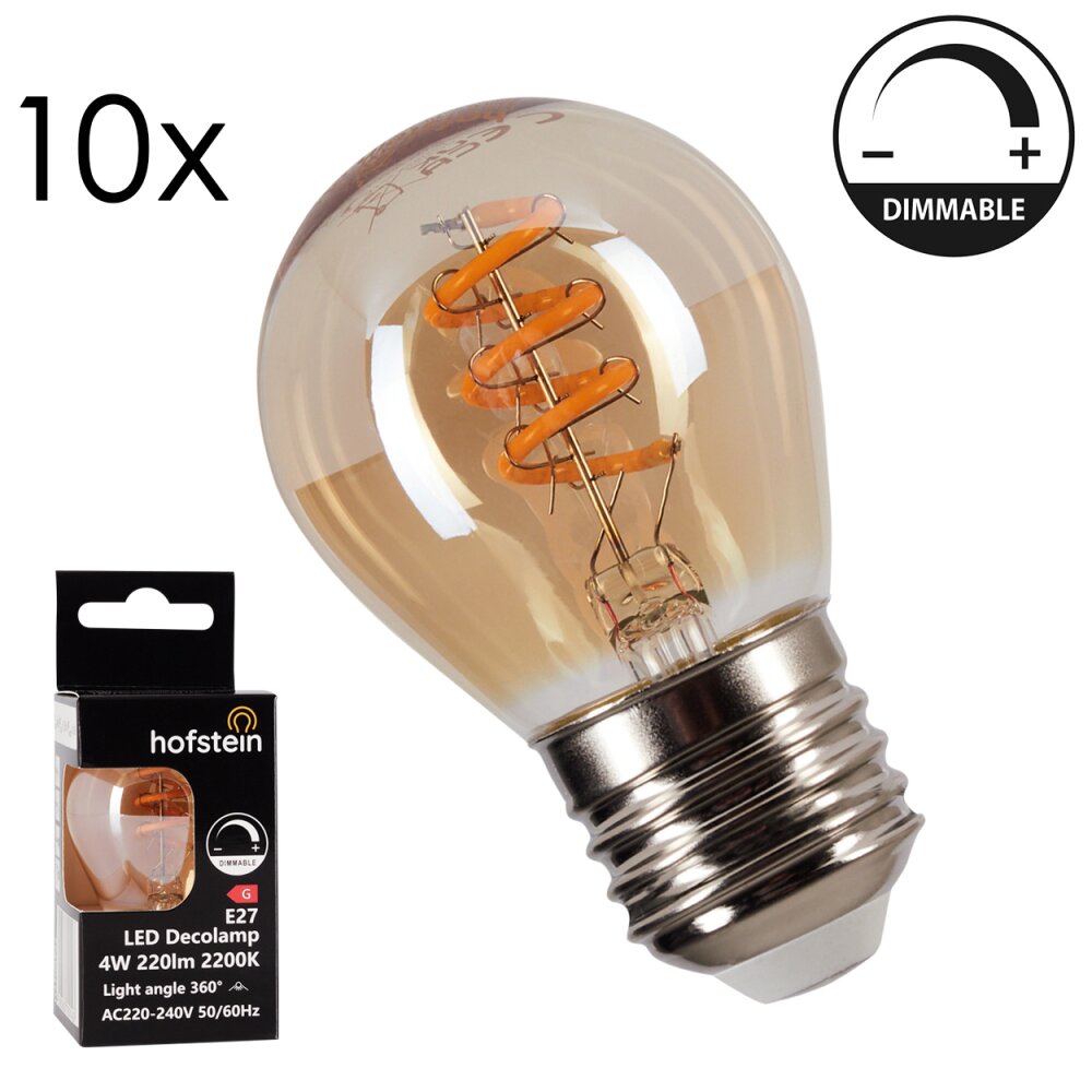 LED E27 10er Set 4 Watt 2200 Kelvin 220 Lumen main product photo