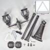 Lentua Kandelaber Schwarz, Silber, 2-flammig