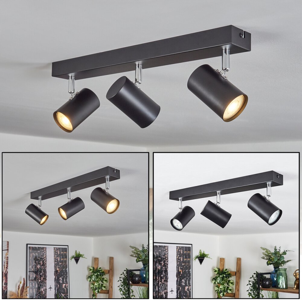 Gesteira Deckenleuchte Schwarz, 3-flammig main product photo