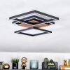 Bealo Deckenleuchte LED Holzoptik, Schwarz, 1-flammig