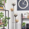 Koyoto Stehleuchte Glas 15 cm Holz hell, Schwarz, 4-flammig
