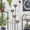 Koyoto Stehleuchte Glas 15 cm Holz hell, Schwarz, 4-flammig