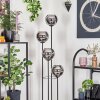 Koyoto Stehleuchte Glas 15 cm Holz hell, Schwarz, 4-flammig
