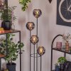 Koyoto Stehleuchte Glas 15 cm Holz hell, Schwarz, 4-flammig