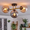 Gastor Deckenleuchte Glas 15 cm Gold, Schwarz, 3-flammig