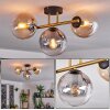 Gastor Deckenleuchte Glas 15 cm Gold, Schwarz, 3-flammig