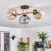 Gastor Deckenleuchte Glas 15 cm Gold, Schwarz, 3-flammig