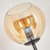 Koyoto Stehleuchte Glas 15 cm Bernsteinfarben, Chrom, Rauchfarben, 4-flammig