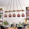 Ripoll Pendelleuchte Glas 15 cm Naturfarben, Schwarz, 5-flammig