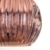 Ripoll Pendelleuchte Glas 15 cm Naturfarben, Schwarz, 5-flammig