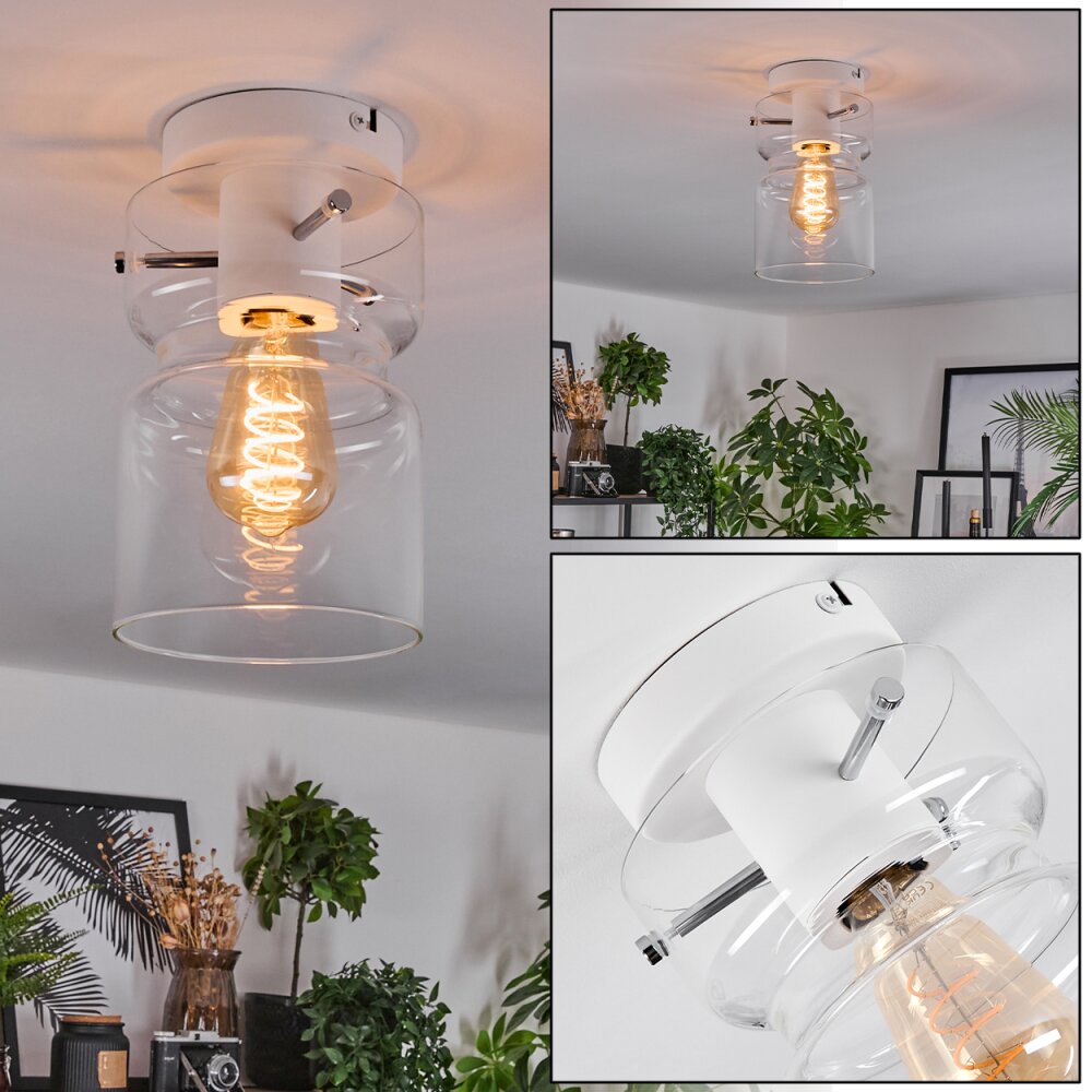 Hasvik Deckenleuchte Glas 15 cm Weiß, 1-flammig main product photo