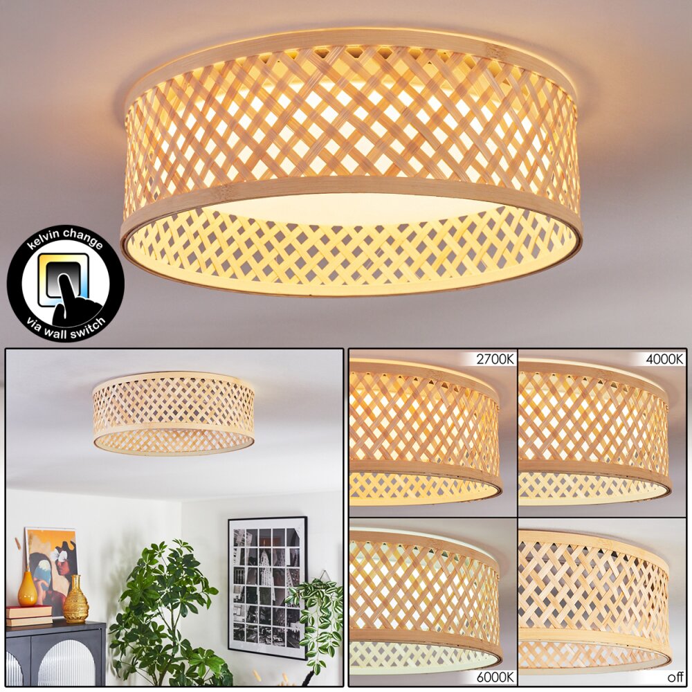 Barroco Deckenleuchte LED Naturfarben, Weiß, 1-flammig main product photo