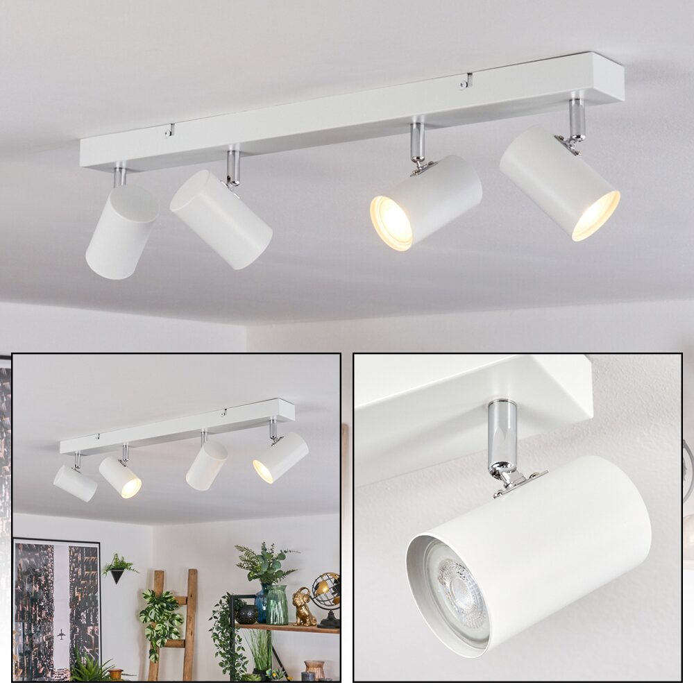Gesteira Deckenleuchte Chrom, Weiß, 4-flammig main product photo