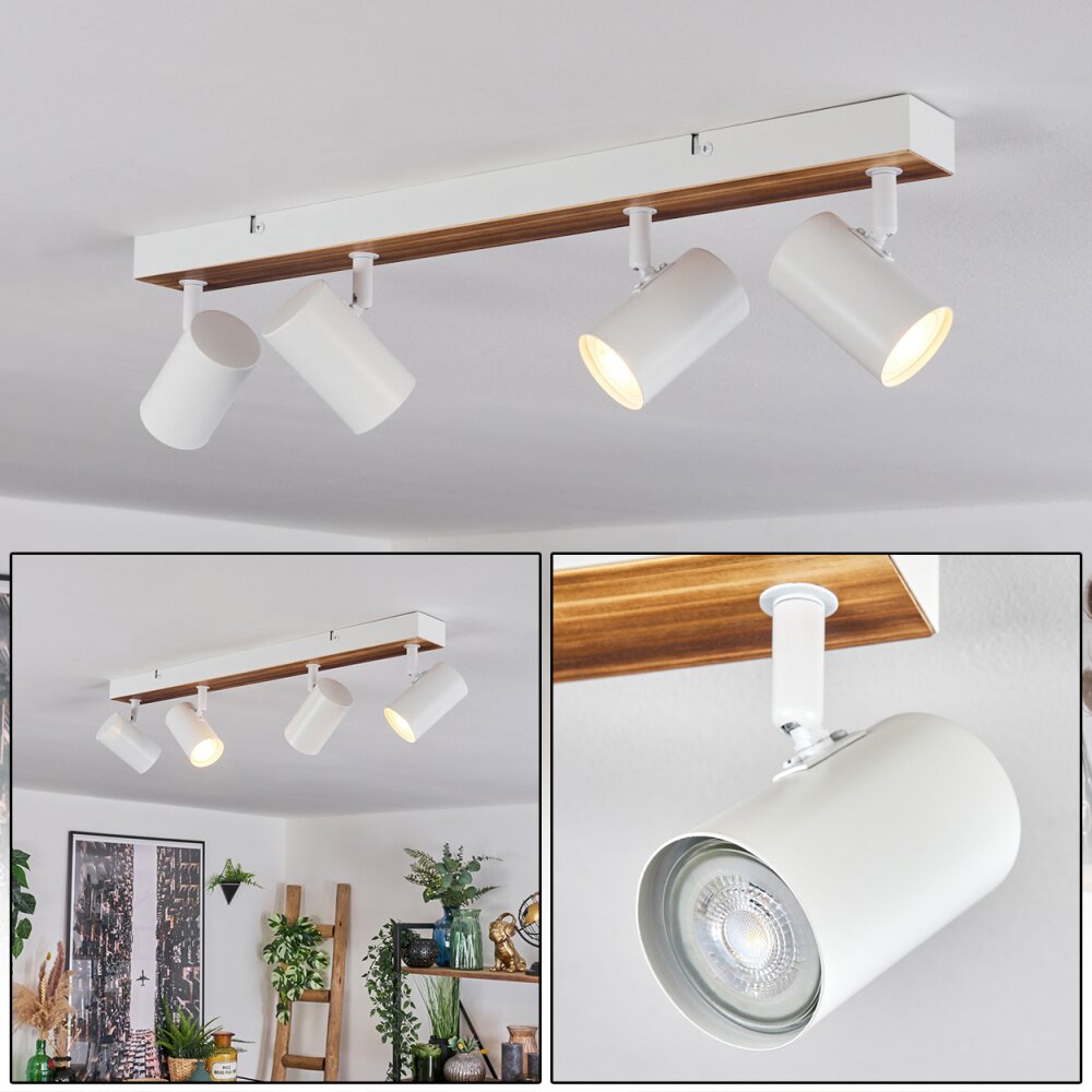 Gesteira Deckenleuchte Naturfarben, Weiß, 4-flammig main product photo