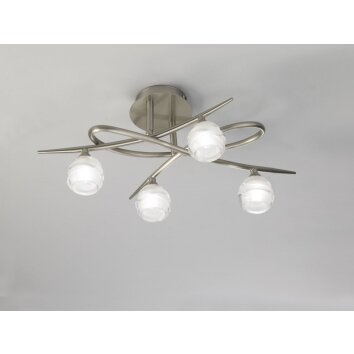 Mantra Loop Deckenleuchte Nickel-Matt, 4-flammig