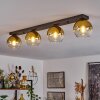 Koyoto Deckenleuchte Glas 15 cm Gold, Klar, 4-flammig
