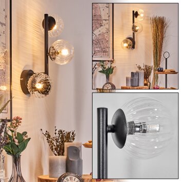 Chehalis Wandleuchte Glas 10 cm Klar, 3-flammig