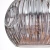Ripoll Pendelleuchte Glas 15 cm Naturfarben, Schwarz, 5-flammig
